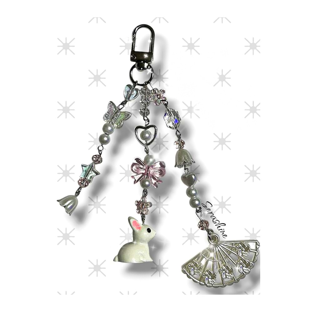 Rabbit anahtarlık charm y2k coquette yenitrend hediyelik