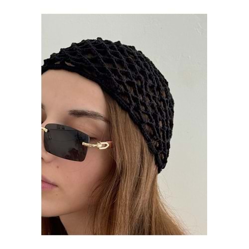 Kadın El Örgüsü Saç Filesi- Bone Vintage Bandana