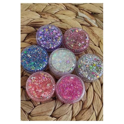 Glitter Jel Far Simli Jel Far Set Parlak Glitter