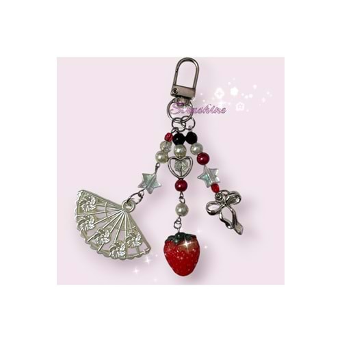 Çilek ?? anahtarlık & çanta süsü Fairycore coquette charm