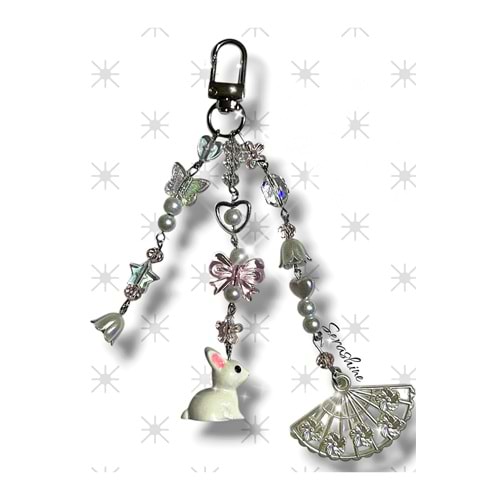 Rabbit anahtarlık charm y2k coquette yenitrend hediyelik