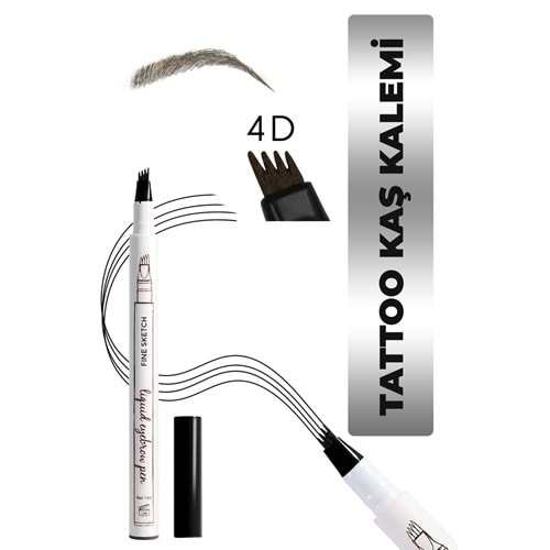 4d Tattoo Microblading Kalıcı Kaş Kalemi - Renk : 01 Kahve