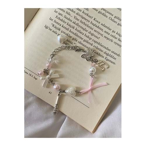 Babymonster Blackpink Temalı Fairycore Coquette Charm Fiyonk Bileklik