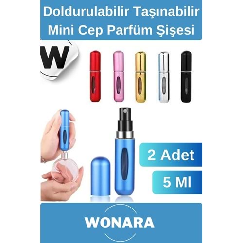 Deluxe Seri Koku Şişesi Doldurulabilir Portatif Çanta İçi Küçük Cep Parfüm Şişesi 5 Ml 10 Adet