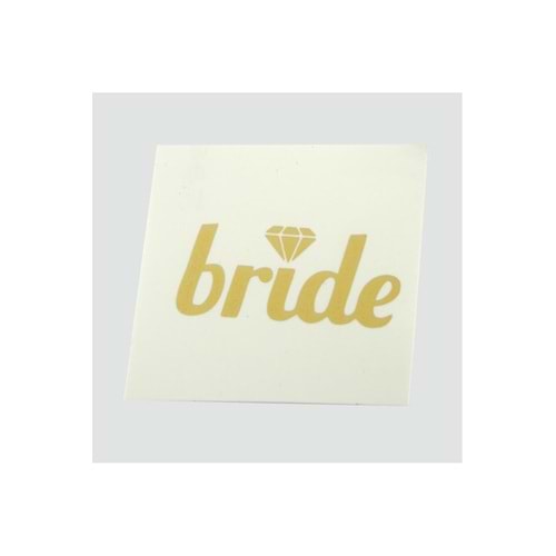 Bride Yazılı Dövme Sticker