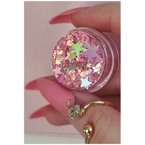 Parlak Glitter Simli Far Jel Forumlu Parlak Işıltılı Vücut-yuz Simi