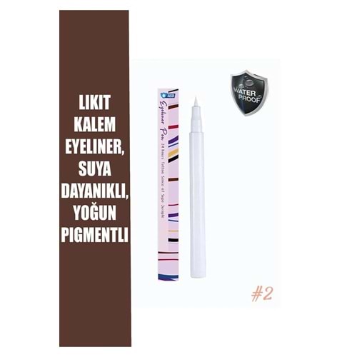 Beyaz Eyeliner, Likit Kalem Eyeliner, Suya Dayanıklı, Yoğun Pigmentli