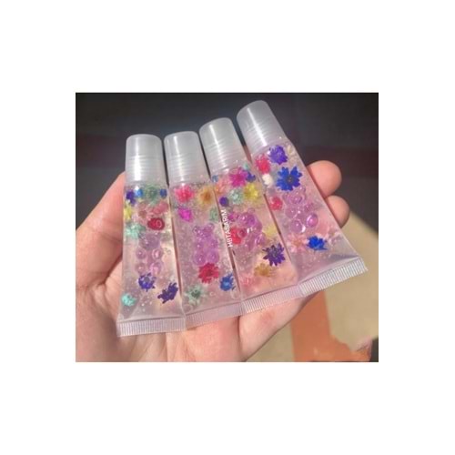 Lipgloss mini set jelibon ayıcık çiçekli 4 lü set