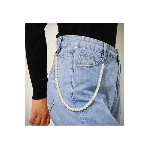 İncili bel kemer choker glitter