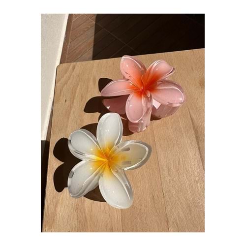 2'li Lotus Çiçekli Mandallı Toka