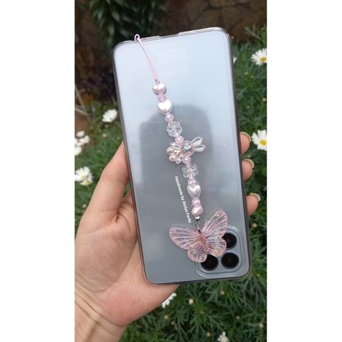 Kelebek Ve Tavşan Figürlü Telefon Charmı Telefon Süsü