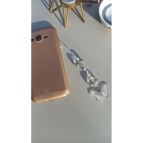 Kelebek Figürlü Kalp Detaylı Telefon Charmı Telefon Süsü (love)
