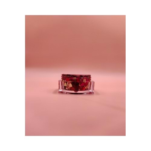 Mini Doğal Jel Glitter - Colorful Hearts 5ml
