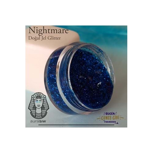 Nightmare - Jel Formlu Doğal Glitter