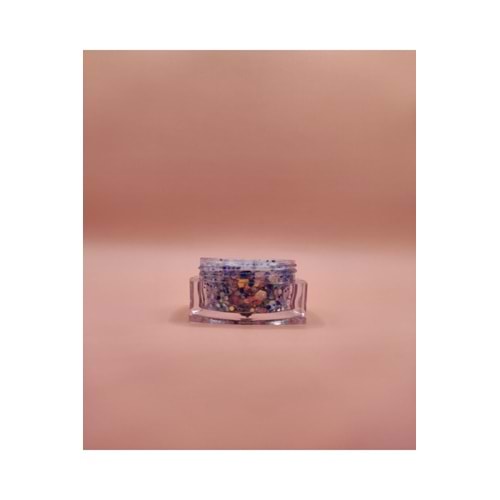Mini Doğal Jel Glitter - Snow 5ml