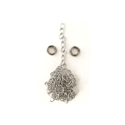 Yaylı Halka Ve Çanta Zincir Seti (gümüş Renk) - 1 Metre, 2.5 Cm Halka Çapı