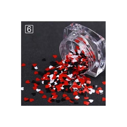 Nail Art Kalp Şekilli Pul (40555-6)