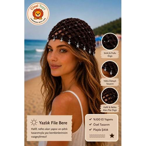 Trend Plaj Örme Saç Aksesuarı File Bandana