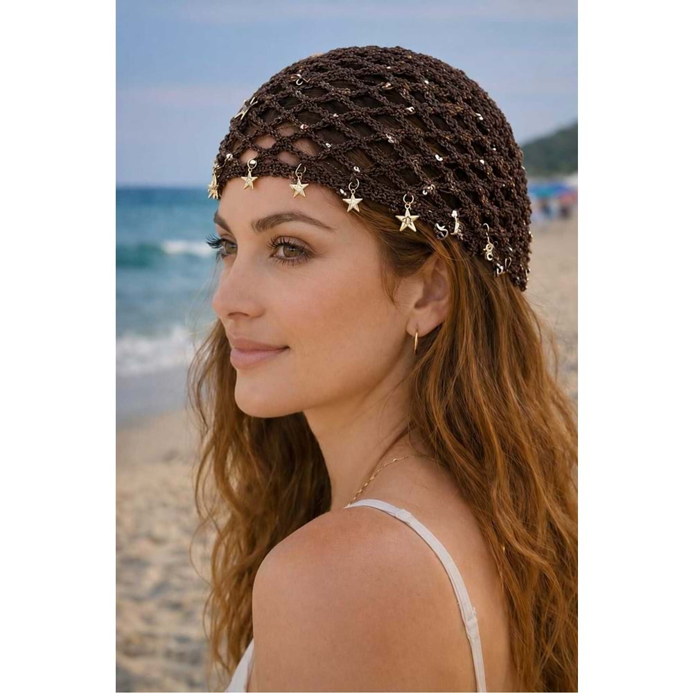 Trend Plaj Örme Saç Aksesuarı File Bandana