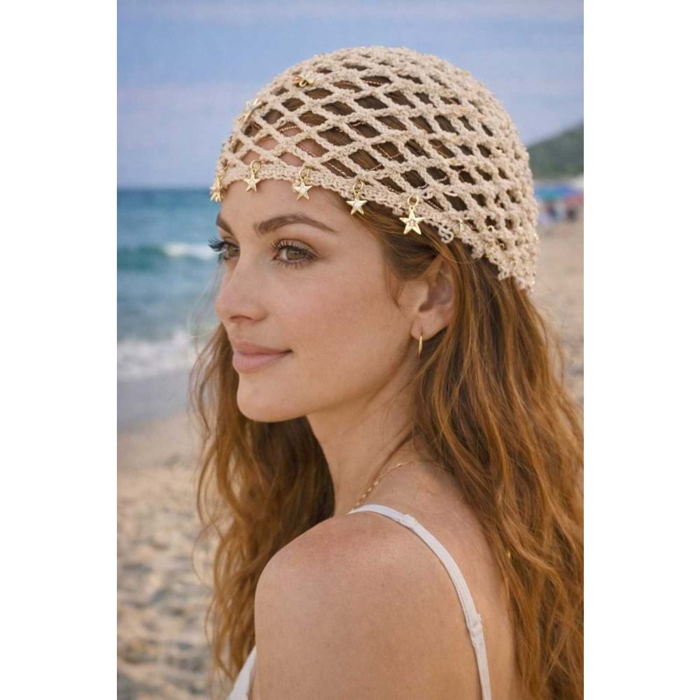 Trend Plaj Örme Saç Aksesuarı File Bandana