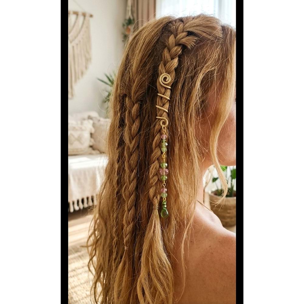 Hair cuff saç aksesuarı saç tokası tinsel cuff