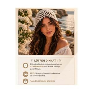 El Yapımı İncili Örgü Saç Bonesi – Vintage Boho Stil Saç Aksesuarı ( İSTEDİĞİNİZ ÖLÇÜYE GÖRE YAPILIR)