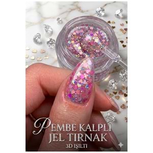 Kalıcı oje ????jel tırnak kalpli tasarım ?