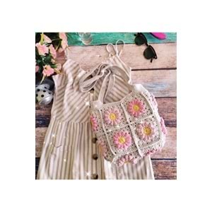 Daisy flower bags ???? Pinterest papatyalı çanta