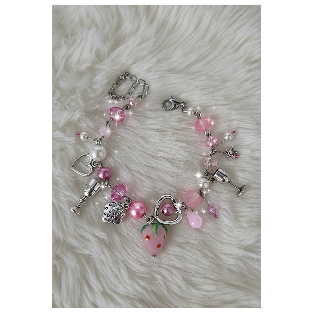 Wine???? design bracelet vintage y2k bileklik