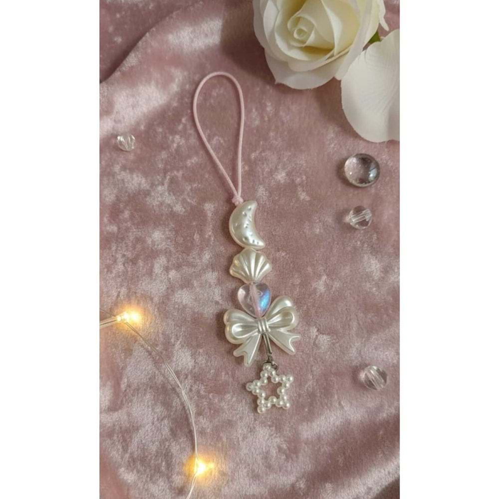 YAKA KARTI SÜSÜ TELEFON CHARMI ÇANTA CHARMI YILDIZ CHARM FİYONK Y2K fairycore kore kawaii ay kalp