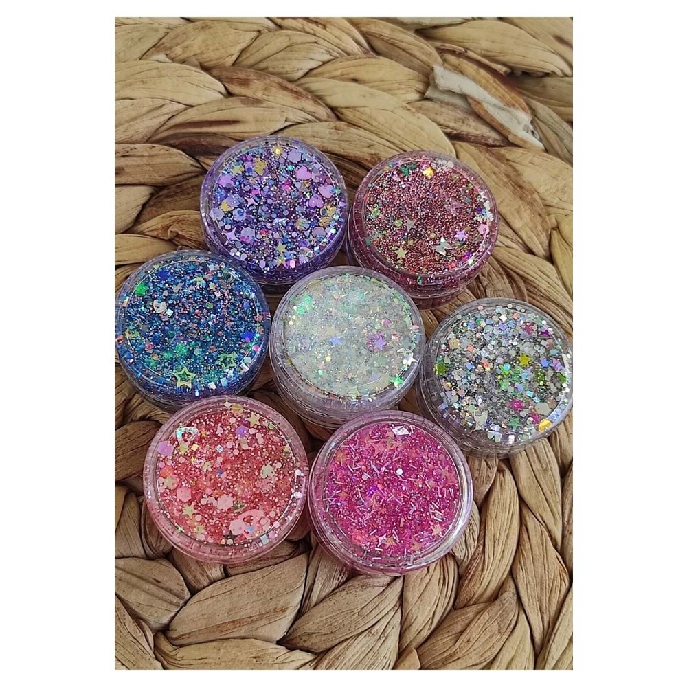 Glitter Jel Far Simli Jel Far Set Parlak Glitter