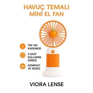 Mini Taşınabilir Sessiz El Fanı – Meyve Temalı 4 Renk Seçeneği