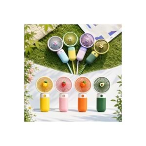 Mini Taşınabilir Sessiz El Fanı – Meyve Temalı 4 Renk Seçeneği