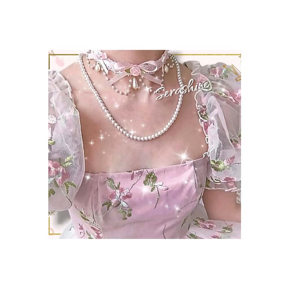 Fransız Fairycore coquette yenitrend kolye