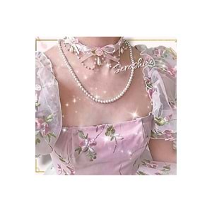 Fransız Fairycore coquette yenitrend kolye