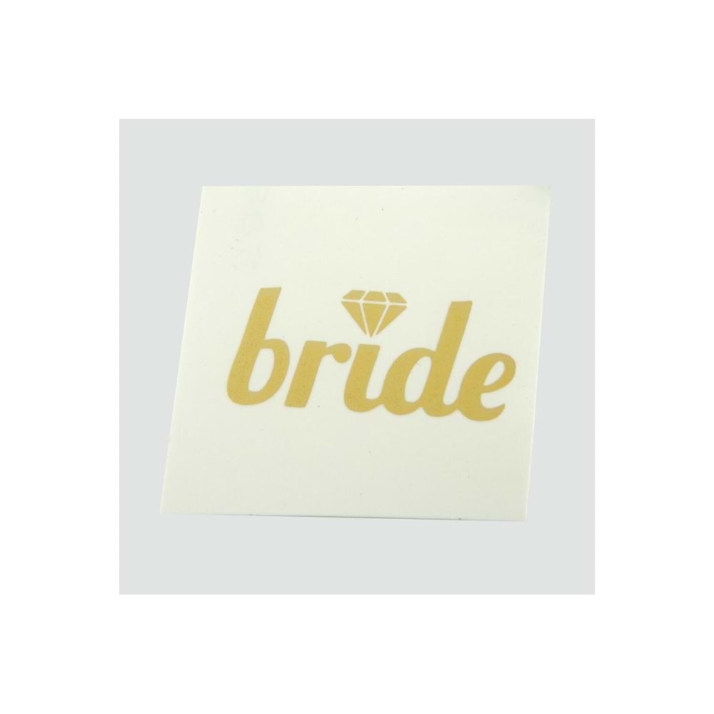 Bride Yazılı Dövme Sticker