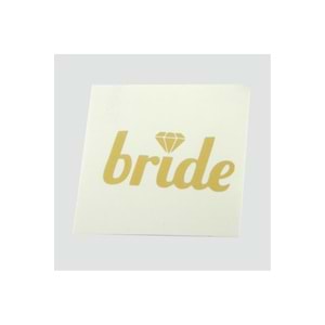 Bride Yazılı Dövme Sticker