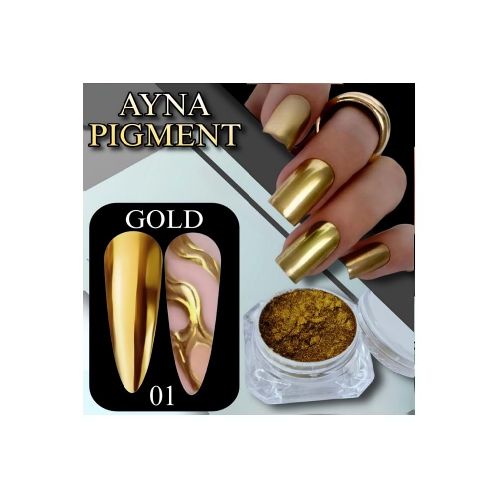 TIRNAK AYNA KROM TOZU GOLD(ALTIN)