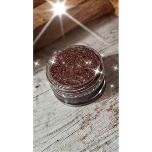 Kahve tonajlı glitter jel far göz farı ve vücut simi