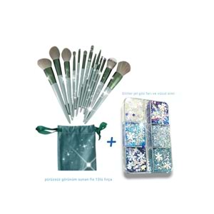 13 Lü Fix Fırça Frozen Glitter Jel Far Yüz Ve Vücut Simi
