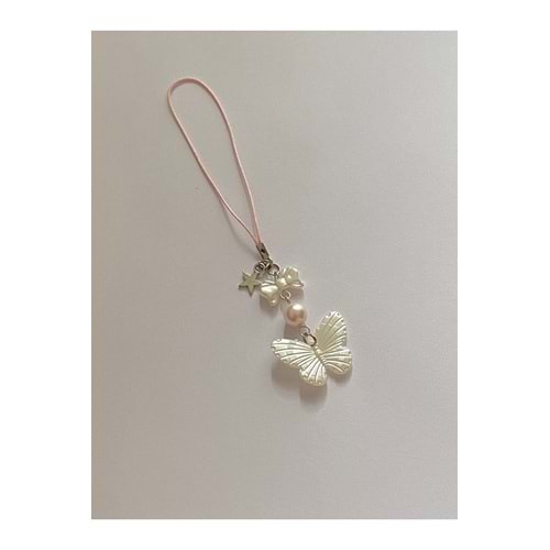 Pearly Butterfly y2k Fairycore Coquette Telefon Charmı