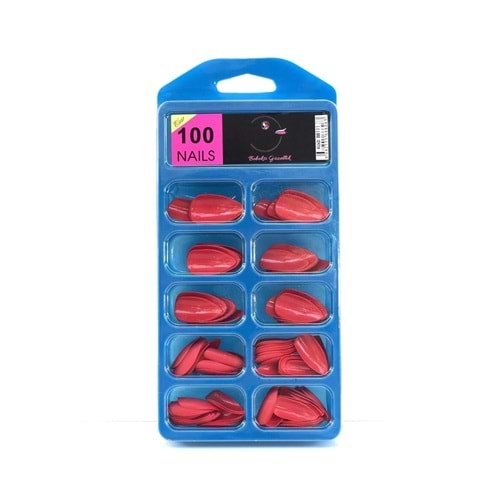 Professional 100'lü Kutulu Badem Takma Tırnak & Kırılmaz Oje Tutar - Almond False Nails