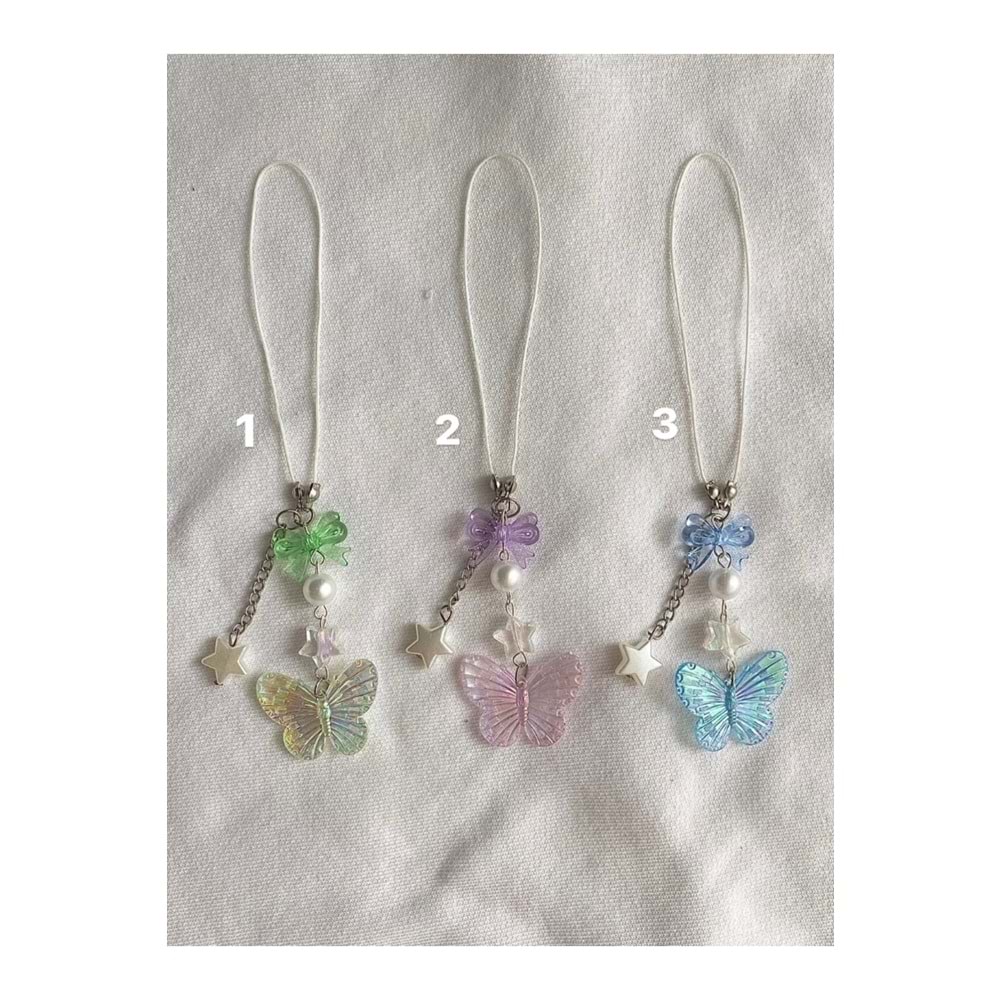 Soft Butterfly y2k Fairycore Telefon Charmı