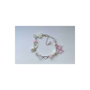 Pink rose bileklik y2k coquette