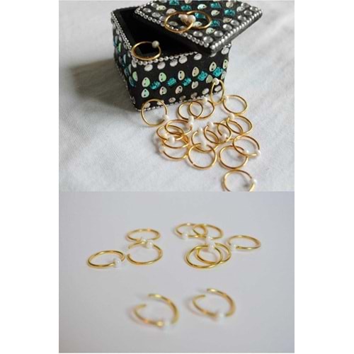 Kadın White Dream Gold Saç Küpe Seti 5488648
