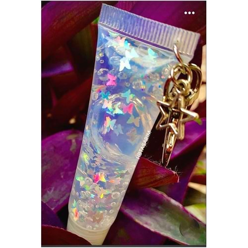 Lipgloss maskotlu yildizli mini lipgloss kelebekli