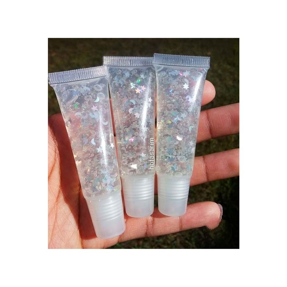 Lipgloss dudak parlatıcısı ay-yıldız detaylı