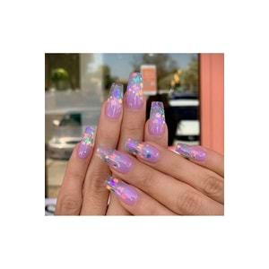 Oje Glitter oje tasarım kalpli kelebek