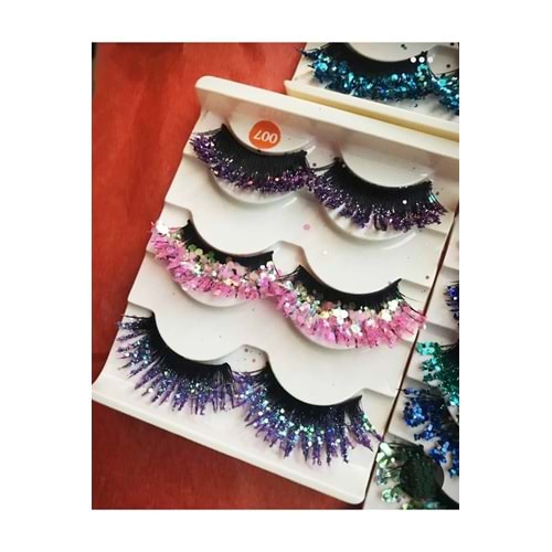 Kirpik 3lu özel tasarım glitter kirpik 3d