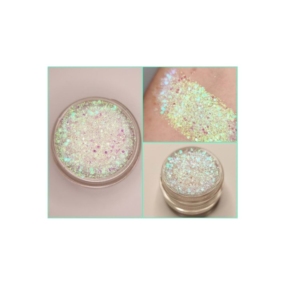 Face Glitter Yüz Simi Makyaj Simi Işıltılı Parlak Jel Vücut Simi